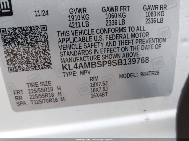 Продажа на аукционе авто 2025 Buick Encore Gx Preferred Fwd, vin: KL4AMBSP9SB139768, номер лота: 44831095