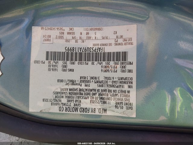 Aukcja sprzedaży 2007 Ford Taurus Se, vin: 1FAFP53U97A118995, numer aukcji: 44831165