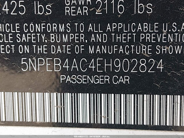 Hyundai SONATA GLS 2014 5NPEB4AC4EH902824 Image 9