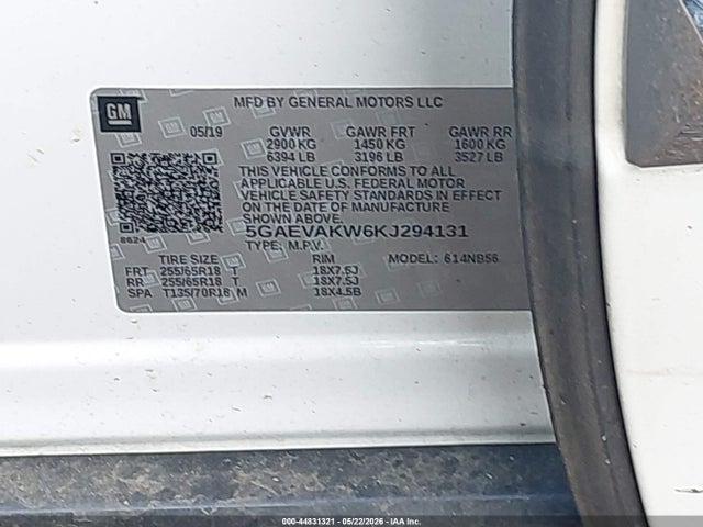 Продажа на аукционе авто 2019 Buick Enclave Awd Essence, vin: 5GAEVAKW6KJ294131, номер лота: 44831321