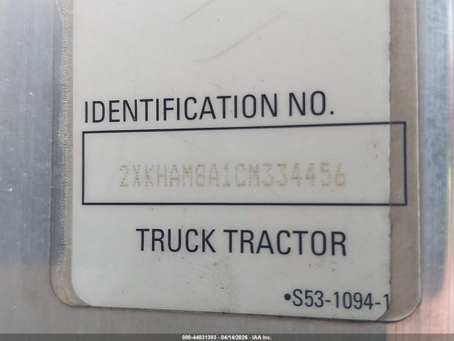 Продажа на аукционе авто 2012 Kenworth Construction T370, vin: 2XKHAM8A1CM334456, номер лота: 44831383