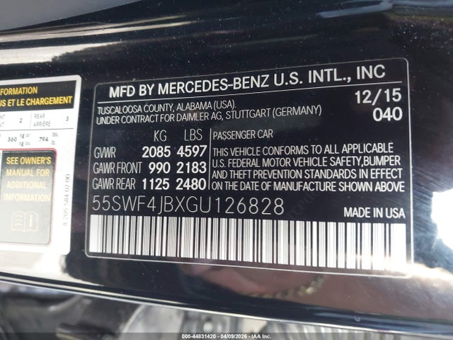 55SWF4JBXGU126828 Mercedes-Benz C 300