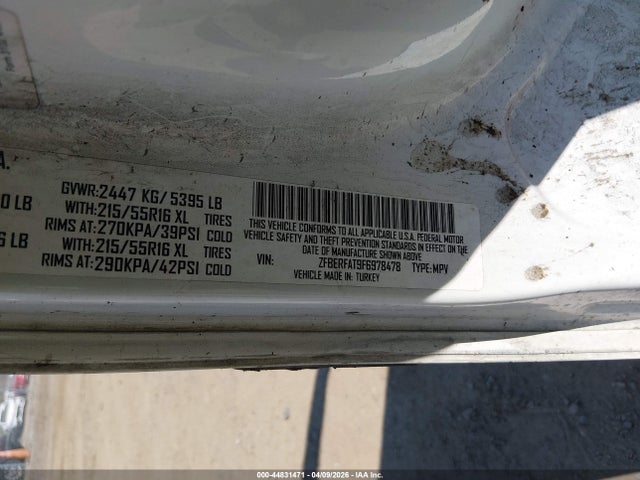 44831471 :رقم المزاد ، ZFBERFAT9F6978478 vin ، 2015 Ram Promaster City Tradesman مزاد بيع
