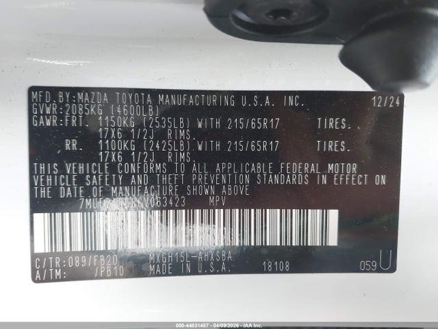 7MUFBABG8SV063423 Toyota Corolla Cross Hybrid