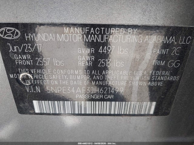 2018 HYUNDAI SONATA 5NPE34AF3JH621499 Photo 8
