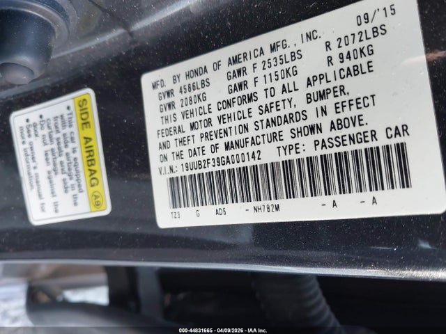 19UUB2F39GA000142 Acura Tlx V6