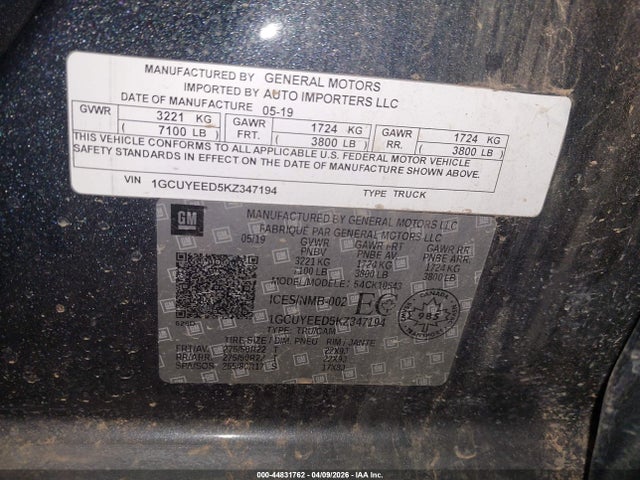 1GCUYEED5KZ347194 Chevrolet Silverado 1500 Rst