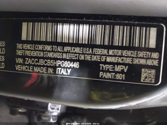 Продаж на аукціоні авто 2017 Jeep Renegade Trailhawk 4x4, vin: ZACCJBCB5HPG60446, номер лоту: 44831800