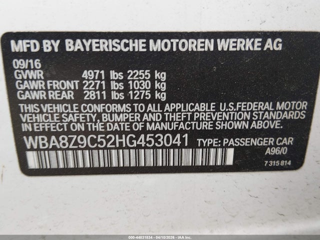 2017 BMW 330I GRAN TURISMO WBA8Z9C52HG453041 Photo 8