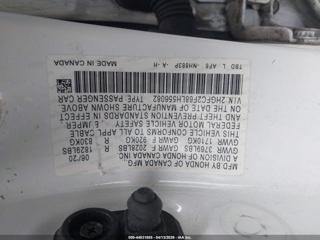 Honda Civic Lx 2020 2HGFC2F68LH556082 Image 9