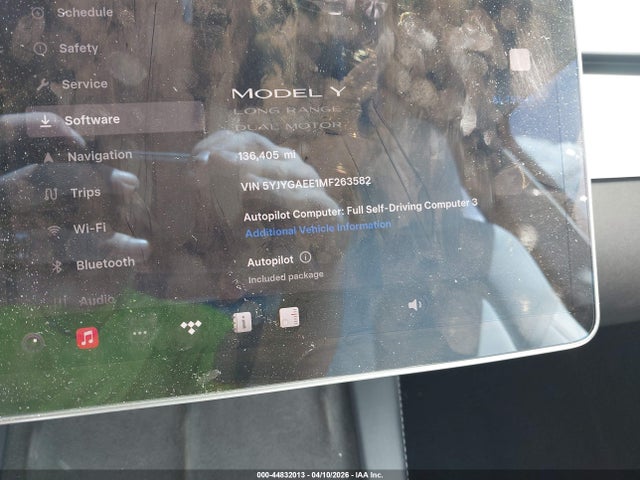 44832013 :رقم المزاد ، 5YJYGAEE1MF263582 vin ، 2021 Tesla Model Y Long Range Dual Motor All-wheel Drive مزاد بيع