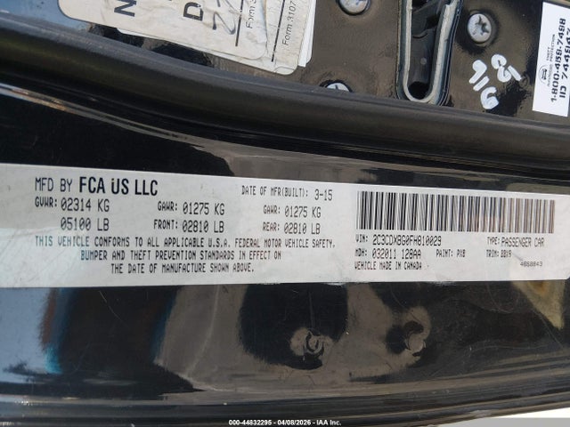 Продажа на аукционе авто 2015 Dodge Charger Se, vin: 2C3CDXBG0FH810029, номер лота: 44832295
