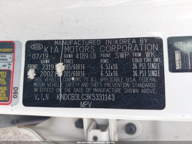 Продажа на аукционе авто 2019 Kia Niro Lx, vin: KNDCB3LC3K5331143, номер лота: 44832320