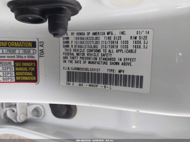Honda CR-V LX 2014 5J6RM3H3XEL024107 Image 9