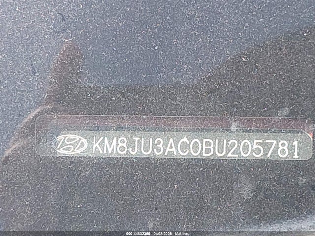 2011 Hyundai Tucson Gls მანქანა იყიდება აუქციონზე, vin: KM8JU3AC0BU205781, აუქციონის ნომერი: 44832369
