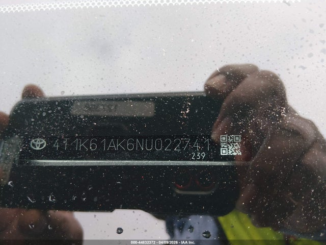 4T1K61AK6NU022741 Toyota CAMRY XSE
