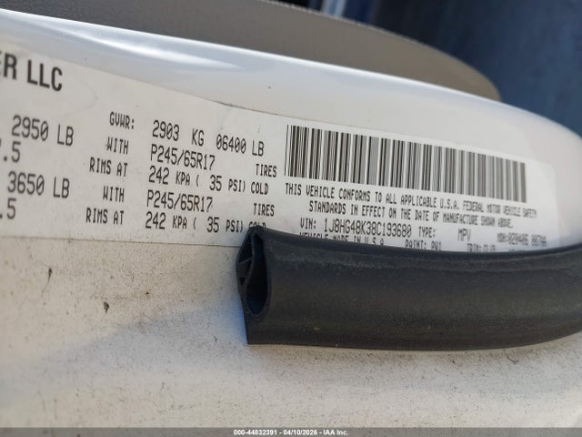 2008 JEEP COMMANDER 1J8HG48K38C193680 Photo 8