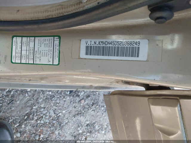 Aukcja sprzedaży 2002 Hyundai Elantra Gls, vin: KMHDN45D52U368249, numer aukcji: 44832584