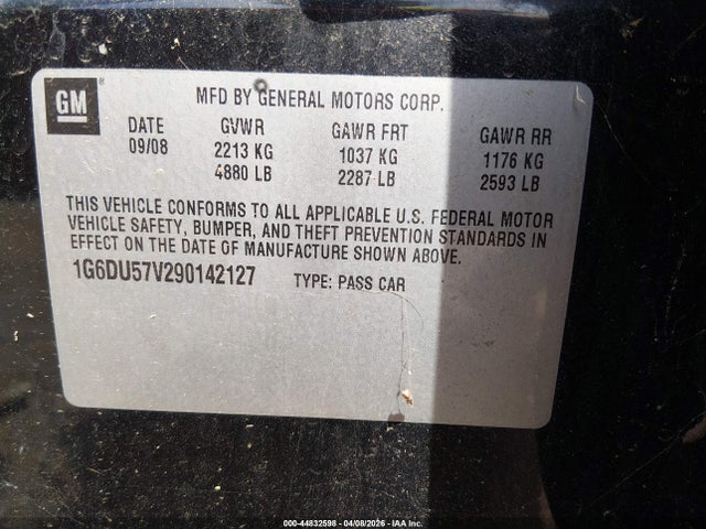 2009 CADILLAC CTS 1G6DU57V290142127 Photo 8
