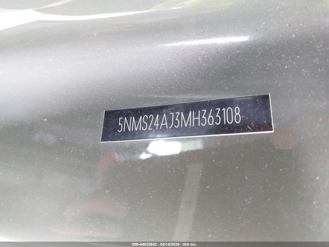 Продаж на аукціоні авто 2021 Hyundai Santa Fe Sel, vin: 5NMS24AJ3MH363108, номер лоту: 44832642