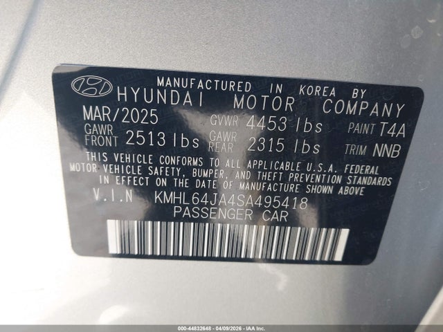 Hyundai SONATA SEL 2025 KMHL64JA4SA495418 Image 9