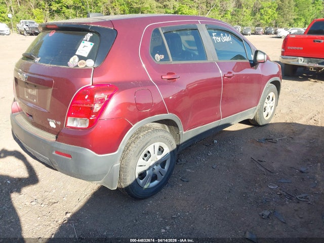 2016 Chevrolet Trax 1ls მანქანა იყიდება აუქციონზე, vin: 3GNCJKSB5GL271211, აუქციონის ნომერი: 44832674