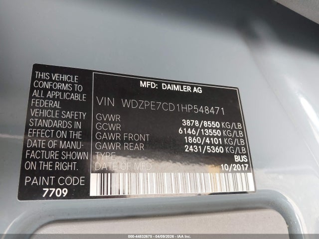 WDZPE7CD1HP548471 Mercedes-Benz Sprinter 2500 Standard Roof V6