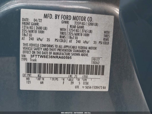 Ford Maverick Lariat 2022 3FTTW8E38NRA60595 Image 9