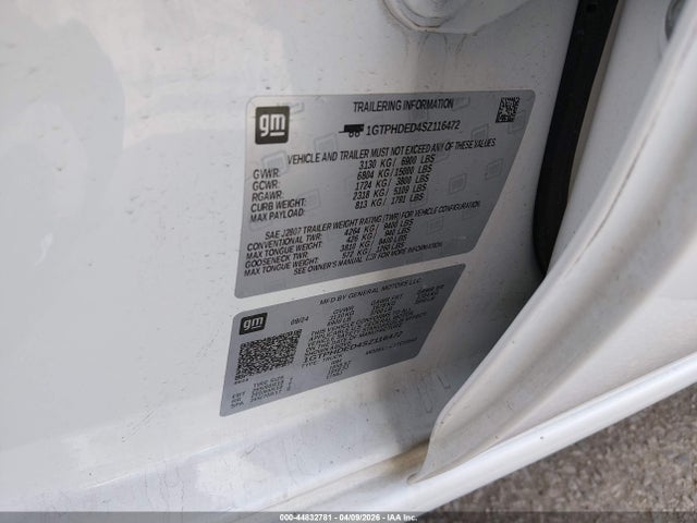 44832781 :رقم المزاد ، 1GTPHDED4SZ116472 vin ، 2025 Gmc Sierra 1500 2wd  Short Box Slt مزاد بيع