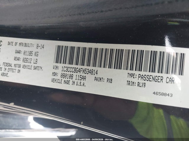 2015 CHRYSLER 200 1C3CCCBG4FN534814 Photo 8