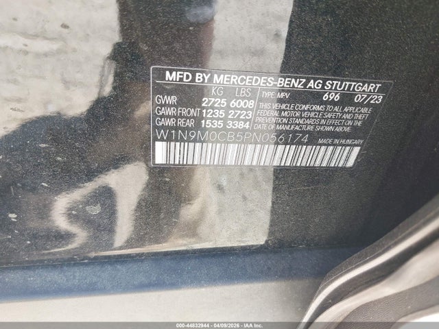 44832944 :رقم المزاد ، W1N9M0CB5PN056174 vin ، 2023 Mercedes-benz Eqb 250 Suv مزاد بيع