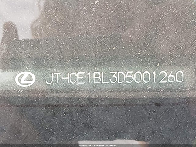 44833050 :رقم المزاد ، JTHCE1BL3D5001260 vin ، 2013 Lexus Gs 350 مزاد بيع