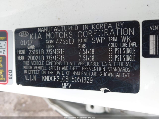 KIA Niro Touring 2017 KNDCE3LC8H5051329 Image 9