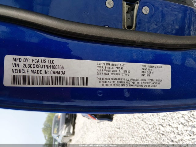 Dodge Charger Scat Pack 2022 2C3CDXGJ1NH100866 Image 9
