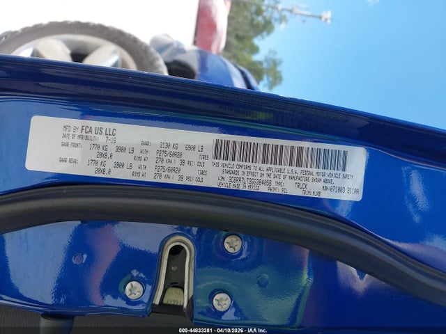 44833381 :رقم المزاد ، 3C6RR7LT3GG384056 vin ، 2016 Ram 1500 Big Horn مزاد بيع