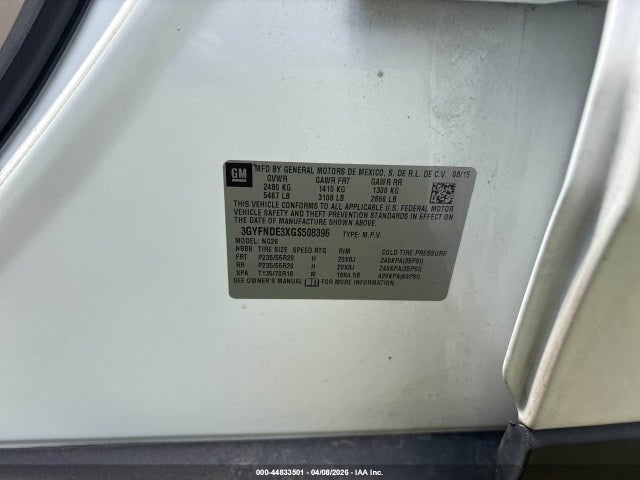 2016 CADILLAC SRX 3GYFNDE3XG508396 Photo 8