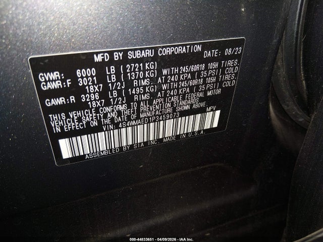 4S4WMAED1P3459073 Subaru Ascent Premium 7-passenger