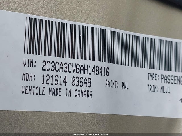 Продажа на аукционе авто 2010 Chrysler 300 Limited, vin: 2C3CA3CV6AH148416, номер лота: 44833672