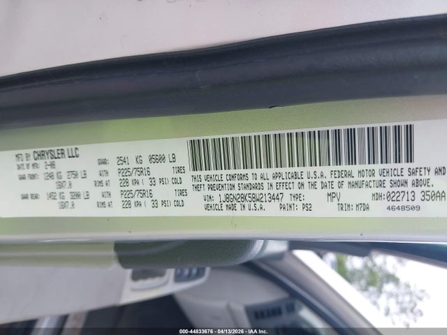 Aukcja sprzedaży 2008 Jeep Liberty Sport, vin: 1J8GN28K58W213447, numer aukcji: 44833676
