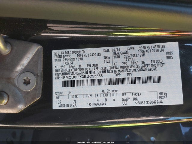 2014 FORD ESCAPE 1FMCU0GX3EUC53555 Photo 8