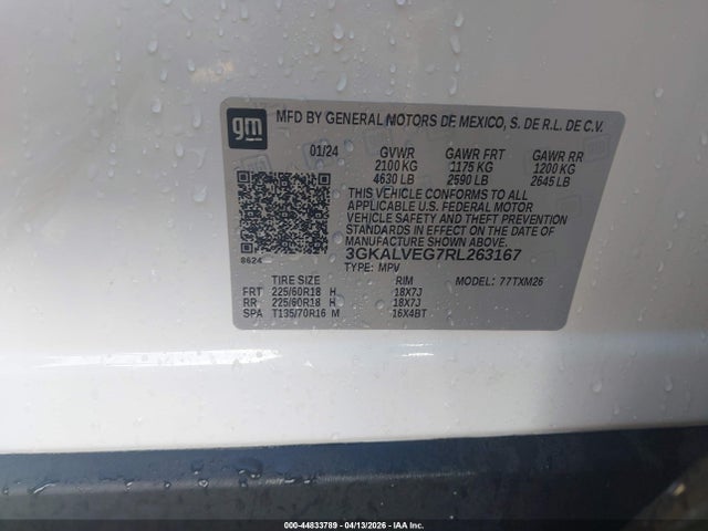Продаж на аукціоні авто 2024 Gmc Terrain Awd Slt, vin: 3GKALVEG7RL263167, номер лоту: 44833789