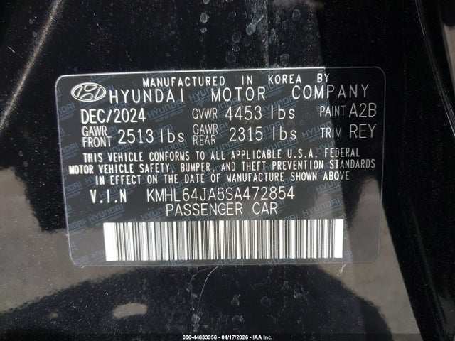 KMHL64JA8SA472854 Hyundai SONATA SEL
