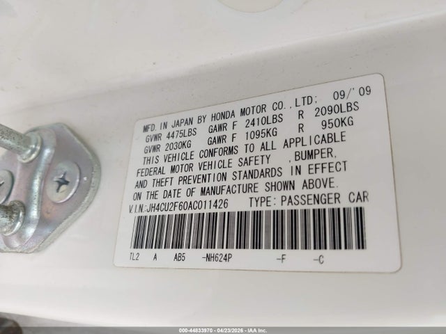 Продажа на аукционе авто 2010 Acura Tsx 2.4, vin: JH4CU2F60AC011426, номер лота: 44833970