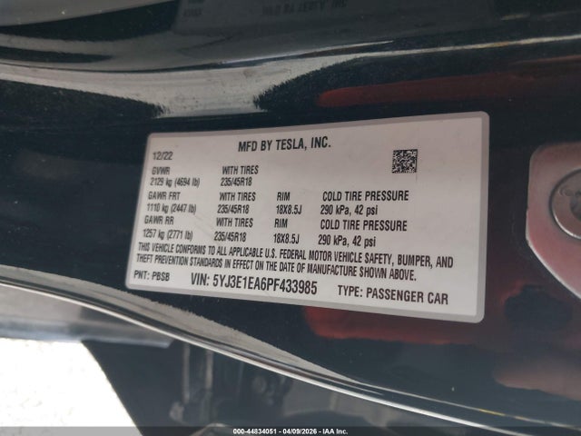 2023 TESLA MODEL 3 5YJ3E1EA6PF433985 Photo 8