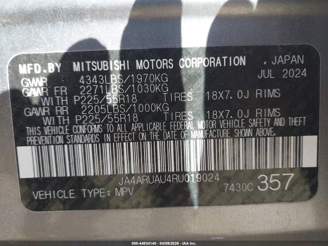 2024 MITSUBISHI OUTLANDER SPORT JA4ARUAU4RU019024 Photo 8