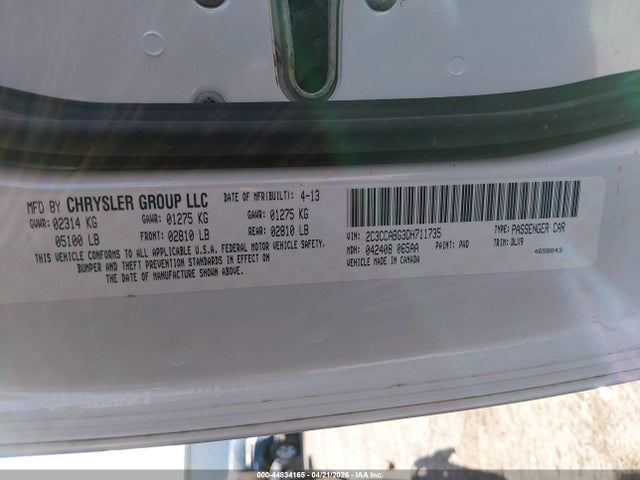 44834165 :رقم المزاد ، 2C3CCABG3DH711735 vin ، 2013 Chrysler 300 300s مزاد بيع