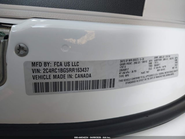 2C4RC1BG5RR163437 Chrysler Pacifica Touring L