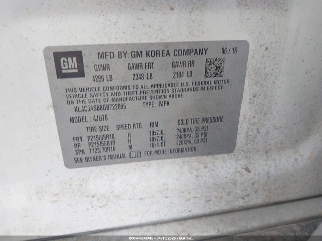Buick Encore 2016 KL4CJASB8GB722095 Image 9