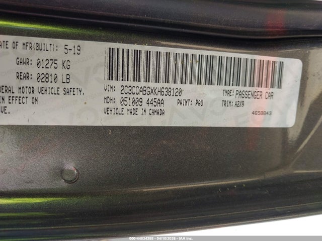 44834388 :رقم المزاد ، 2C3CCABGXKH638120 vin ، 2019 Chrysler 300 300s مزاد بيع
