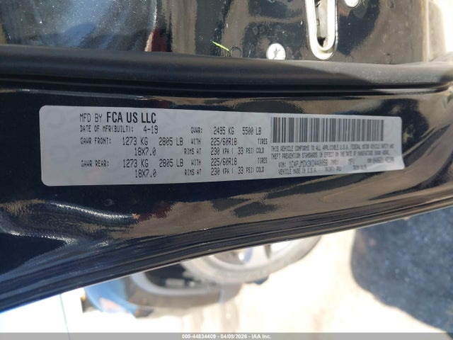 Aukcja sprzedaży 2019 Jeep Cherokee Limited 4x4, vin: 1C4PJMDX3KD440056, numer aukcji: 44834409